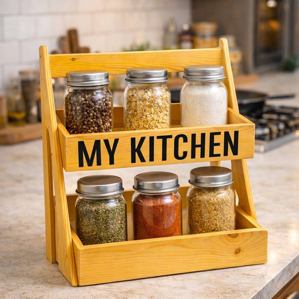 استاند خشب هرمي  MY KITCHEN  او ساده