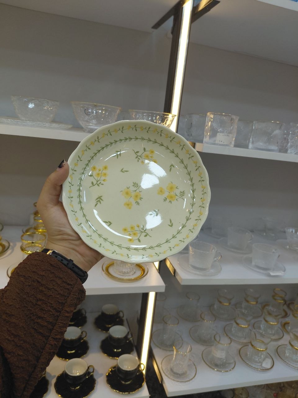 طبق بورسلين فلوري