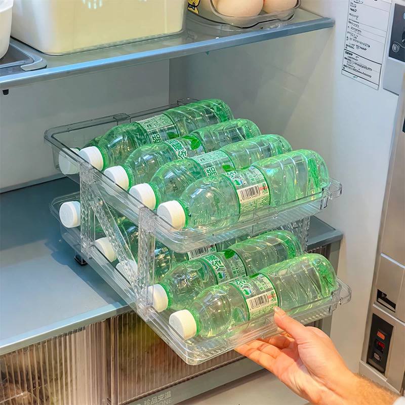 منظم الكانزات و الزجاجات الذكي بتقنية السحب التلقائي 👌