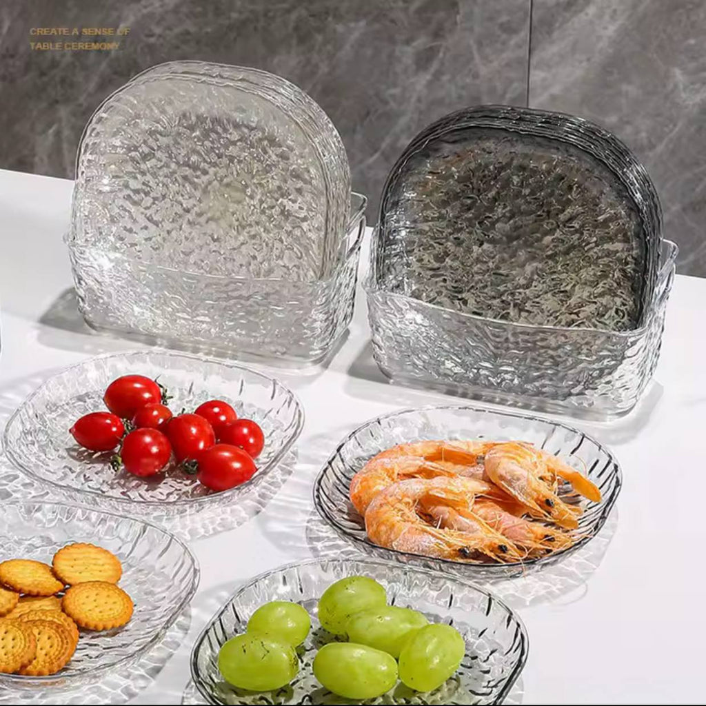 قم اطباق اكريليك بالحامل 6*1 +استاند🪵