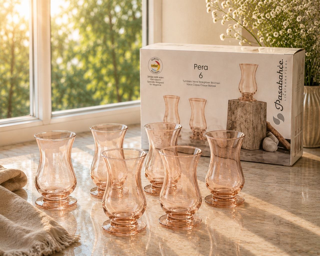 طقم Paşabahçe Pera طقم 6 استكانات